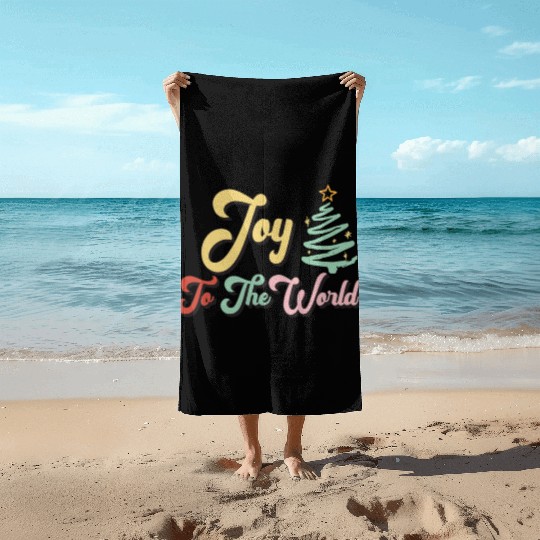 Joy to the world nostalgia trending Beach Towels