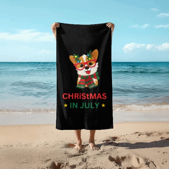 Christmas In July Beach Towels