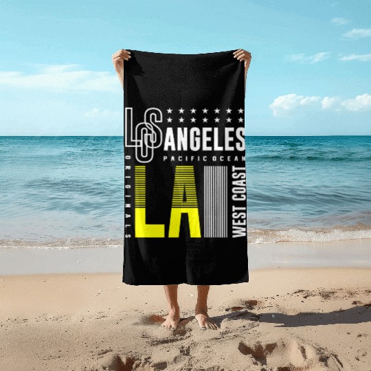 Los Angeles LA West Coast Beach Towels