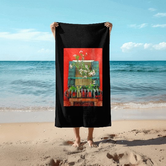 Windows of Venice Italy 9655 Beach Towels