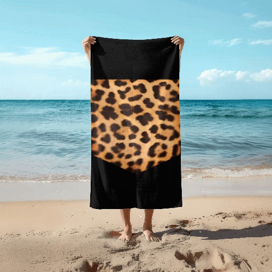 Leopard Print Pocket Falls For Beach Towels