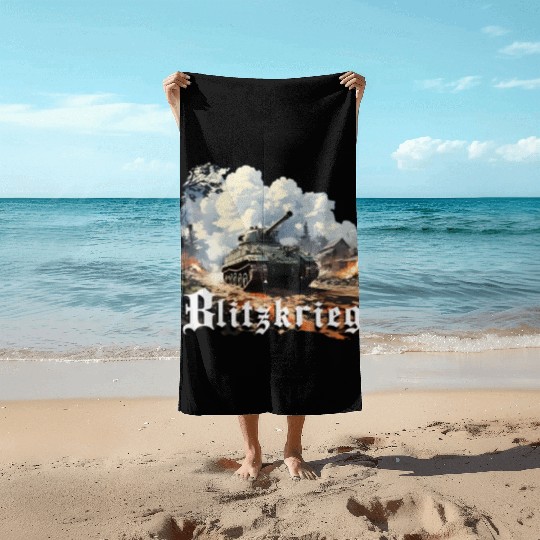 World War 2 Blitzkrieg Beach Towels