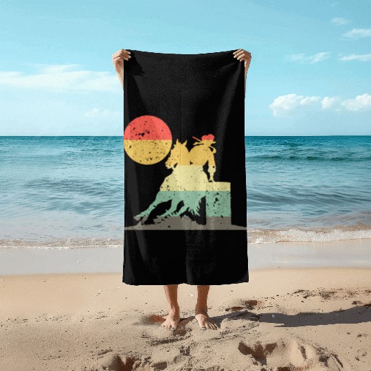 Barrel Racing Show - Barrel Racer Beach Towels