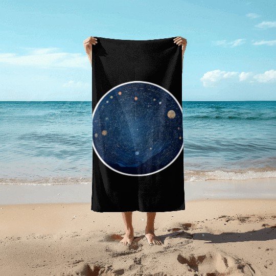A Starry Night Beach Towels