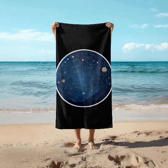 A Starry Night Beach Towels