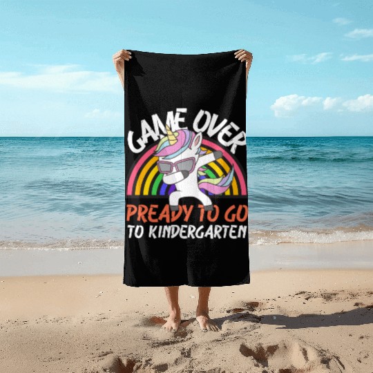 Game over ready to go to kindergarten Beach Towels