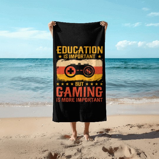 Game Console Gamer Video Game PC Gaming Controller Beach Towels