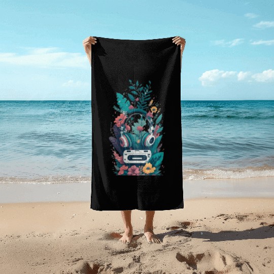 Old School Sound Vintage Style Vibes Beach Towels