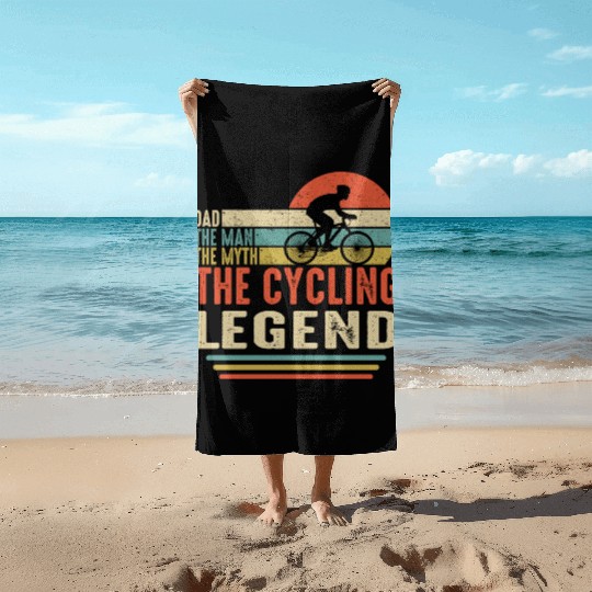 The Cycling Legend: Conquer the Road - Inspiration Beach Towels