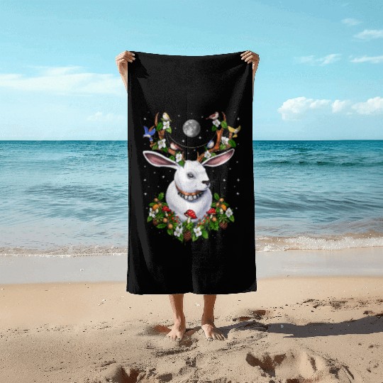 Jackalope Rabbit Beach Towels