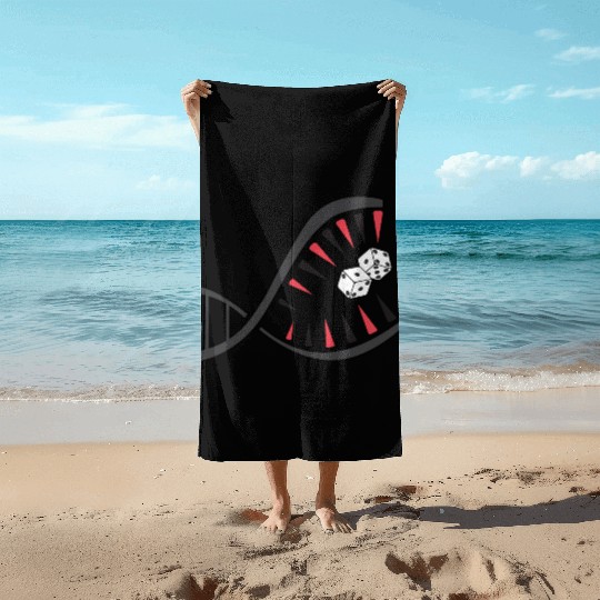 Backgammon DNA Piranha - Unique Board Game Design Beach Towels