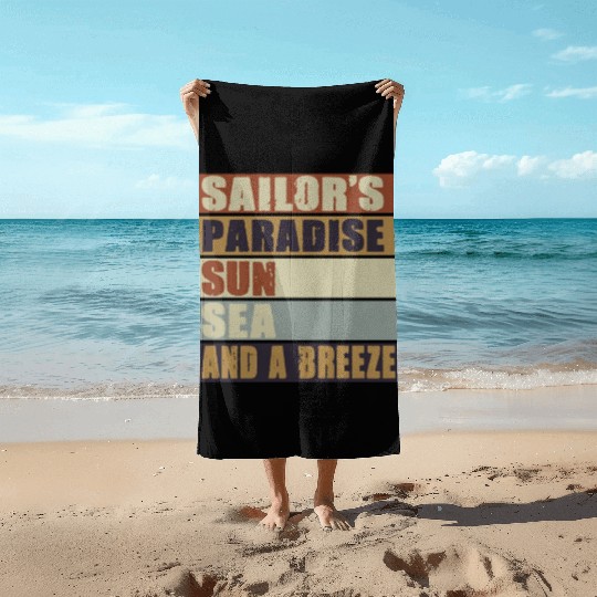 Funny Vintage Colorful Cruise Wear Beach Towels