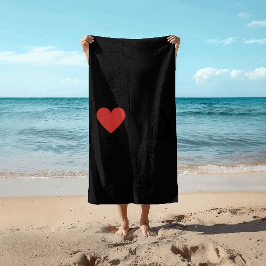 I HEART MY ELEMENTARY TEACHER Beach Towels