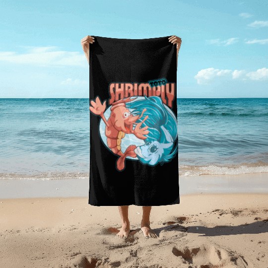 shrimp and catfish Beach Towels