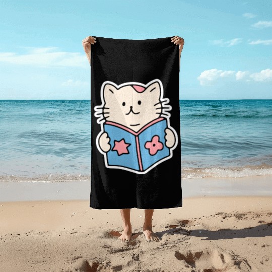 book aesthetic Beach Towels