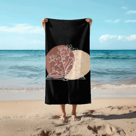 book aesthetic Beach Towels