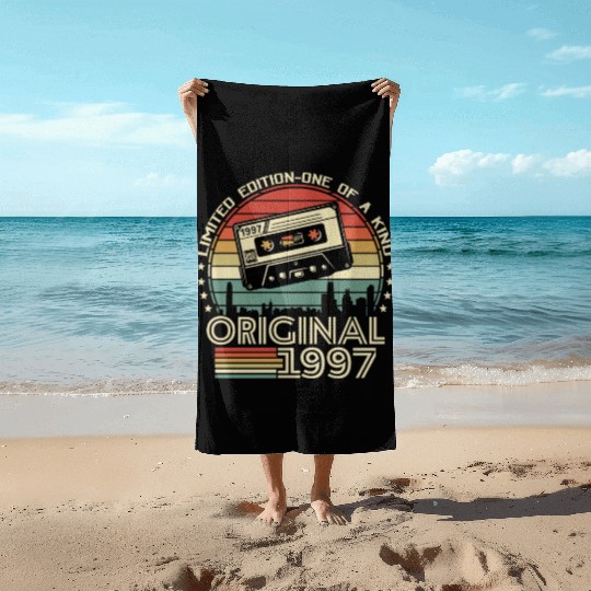 Vintage '97 Birthday Surprise Beach Towels