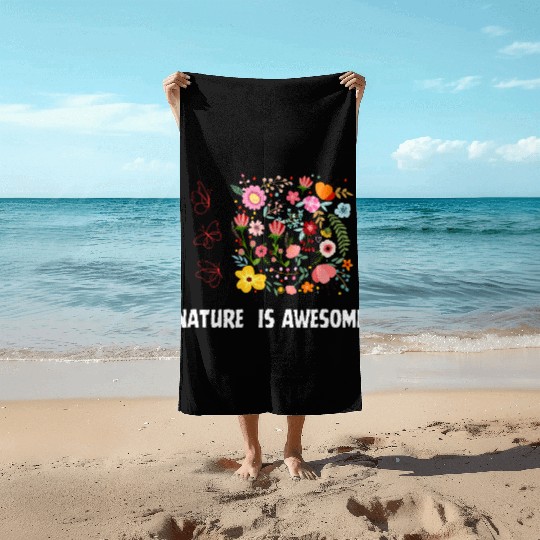 Wild flower Beach Towels