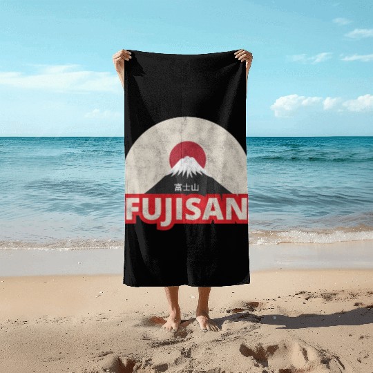 Japan Tokyo Mount Fuji Fujisan Beach Towels