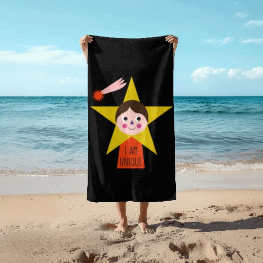 I Am Unique Words Of Affirmation Birthday Beach Towels