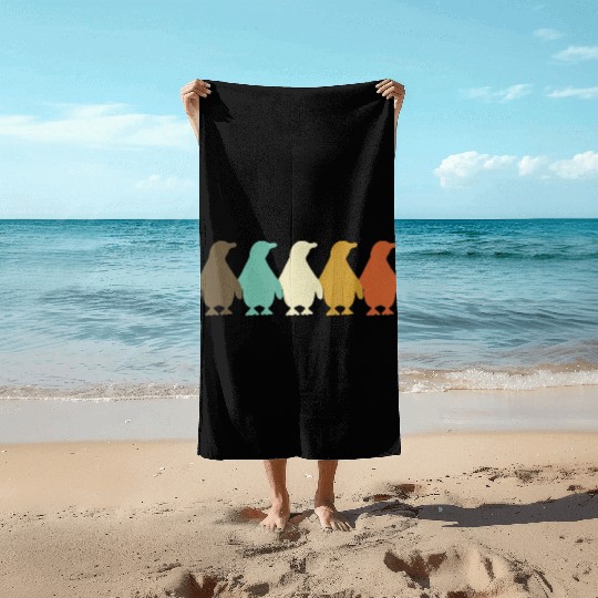 Penguin Animal Lover Zookeeper Beach Towels