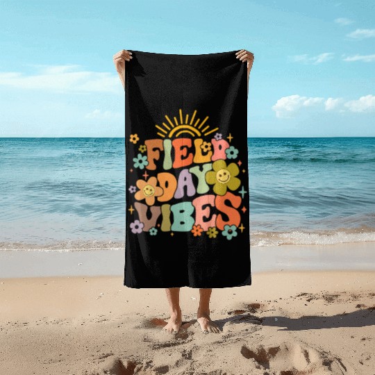 Field Day Vibes Summer Teacher Last Day Of School Beach Towels