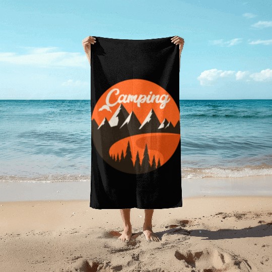 Happy Camper Camping Beach Towels