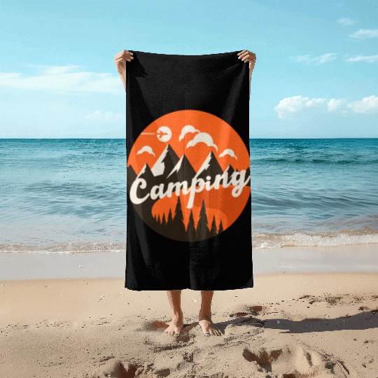 Happy Camper Camping Beach Towels