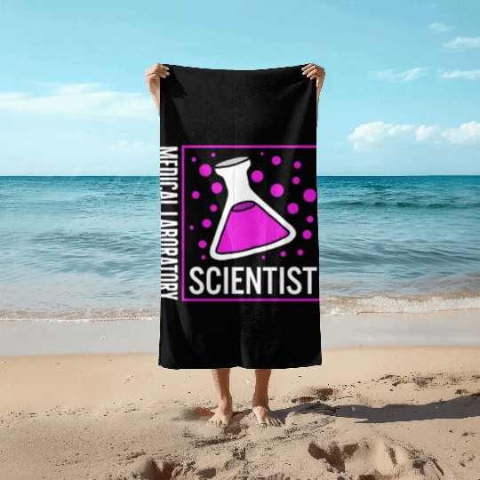 Science Beach Towels, Medical Laboratory Scientist Beach Towels,