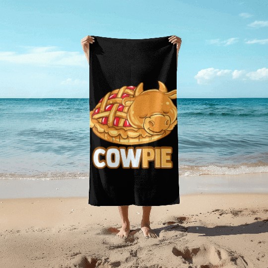 Cowpie Funny Food Lover Gifts Cow Animal Cattle Beach Towels