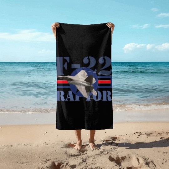 F 22 Raptor USAF Beach Towels