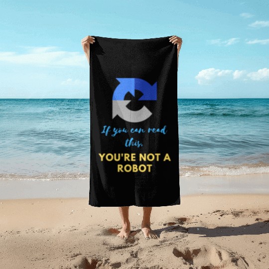 Captcha Code: You're not a robot Beach Towels