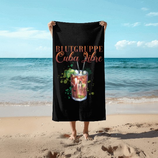 Blutgruppe Cuba Libre Cocktail Bartender Beach Towels