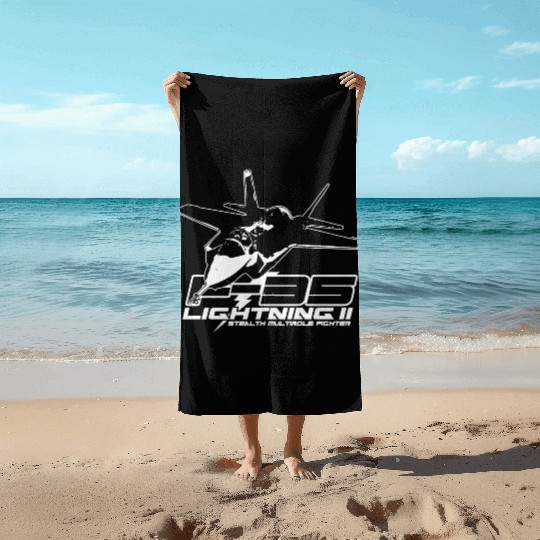 F 35 Stealth Beach Towels