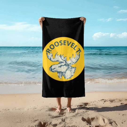 Teddy Roosevelt Bull Moose Py Beach Towels