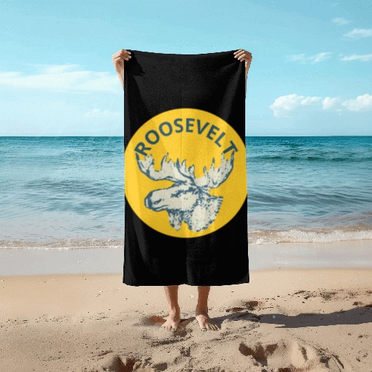 Teddy Roosevelt Bull Moose Py Beach Towels