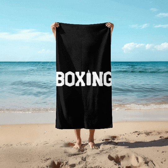 Boxing Typography Boxer Fitness Gym Fighting Beach Towels