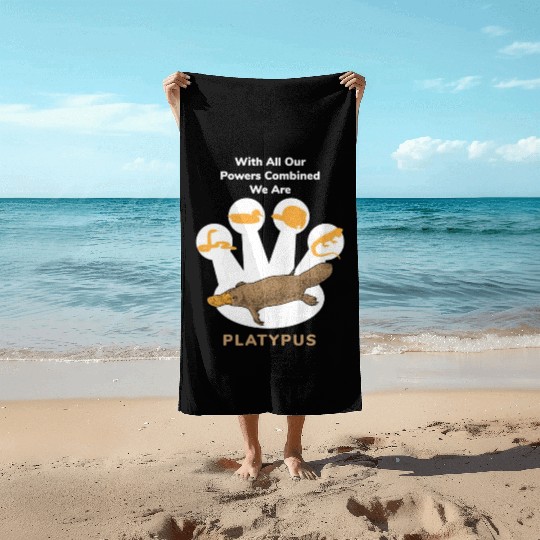 Schnabeltier Power Combined Platypus Beach Towels