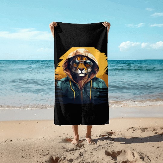 Mountain Lion Street Style | Mountain Lion Lovers Beach Towels