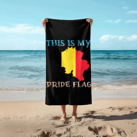 This Is My Pride Flag Germany, German history Beach Towels
