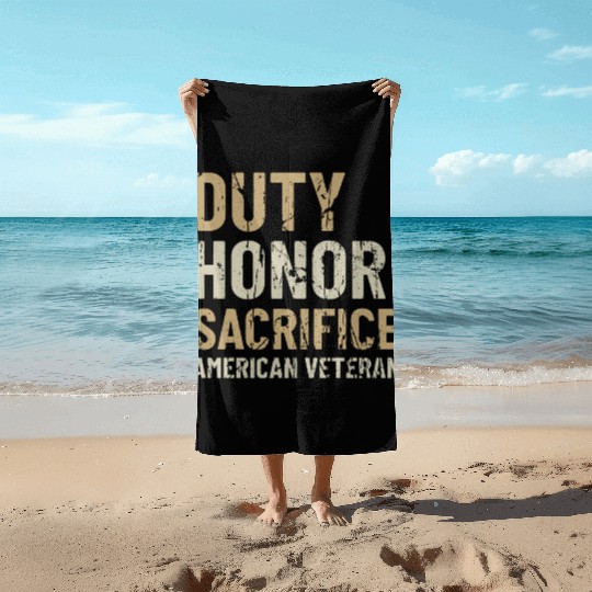 American Veteran | US Veteran | Military Veteran Beach Towels