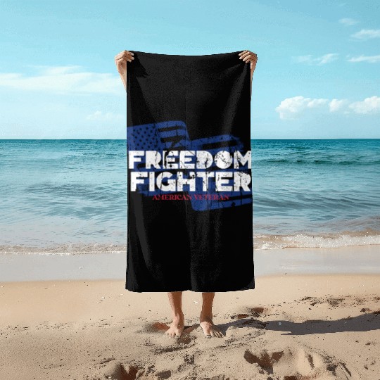 American Veteran | US Veteran | Military Veteran Beach Towels