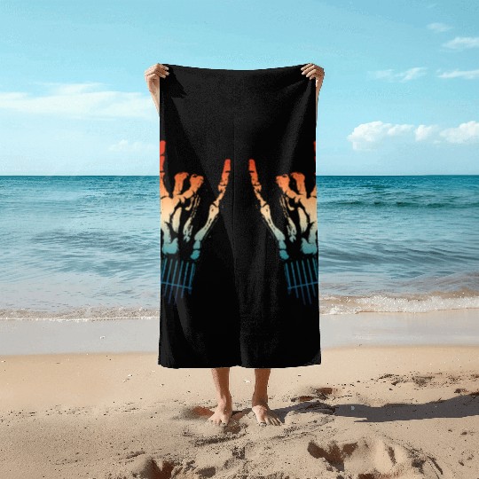 Rock Music Lover Musician Guitar Guitarist Guitar Beach Towels