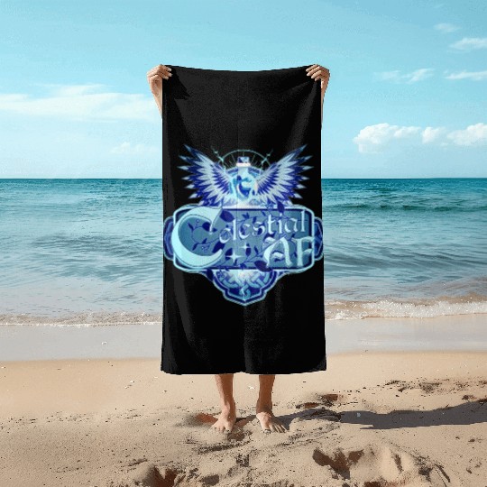 Celestial AF Healing Potion and Angel Wings Beach Towels