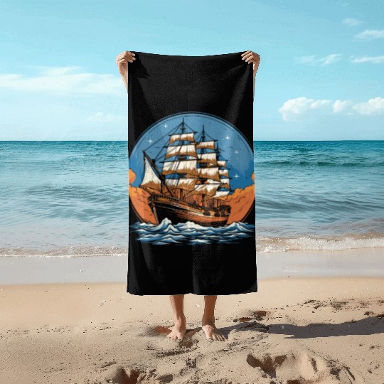 Columbus Day 1492 Beach Towels