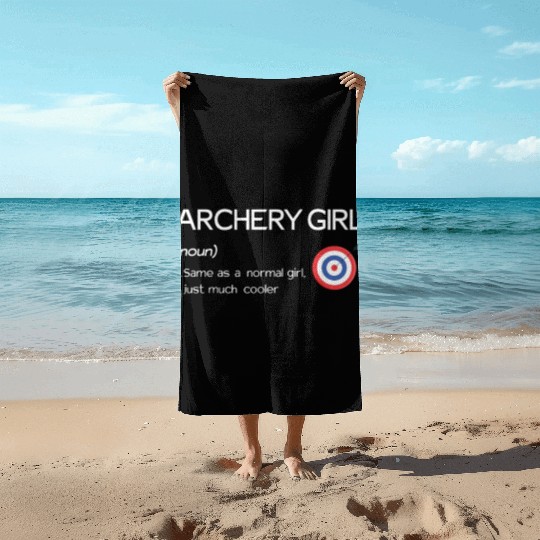 Outdoor Hunting Bow Arrow Archer Archery Girl Beach Towels