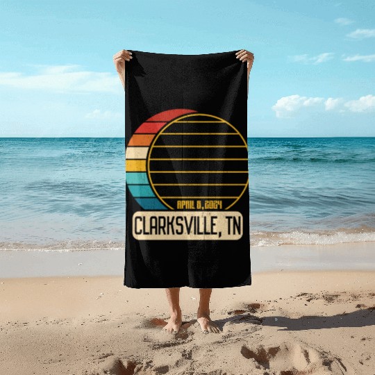 Total Solar Eclipse Tennessee Clarksville EclipseC Beach Towels
