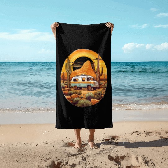 Nature, camping, freedom, independent, gift, Beach Towels