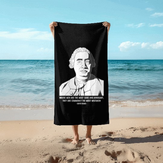 Philosophy Quote eptic David Hume Beach Towels
