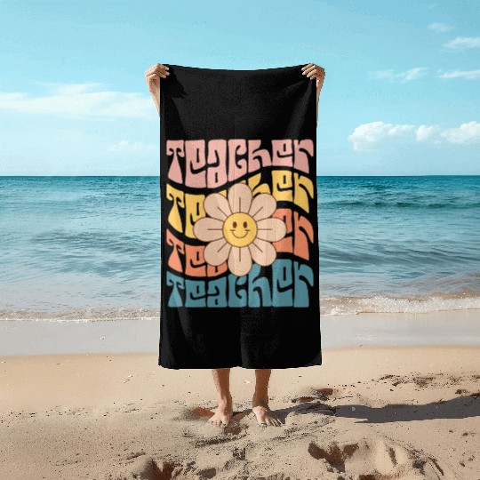 Teacher Daisy Colorful Beach Towels